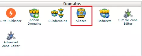 cpanel domain aliases