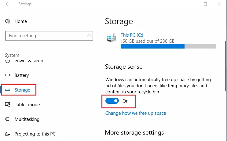 windows 10 storage sense