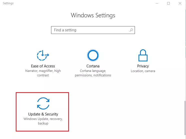 windows 10 settings update