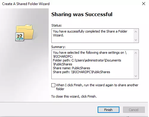 windows shared wizard