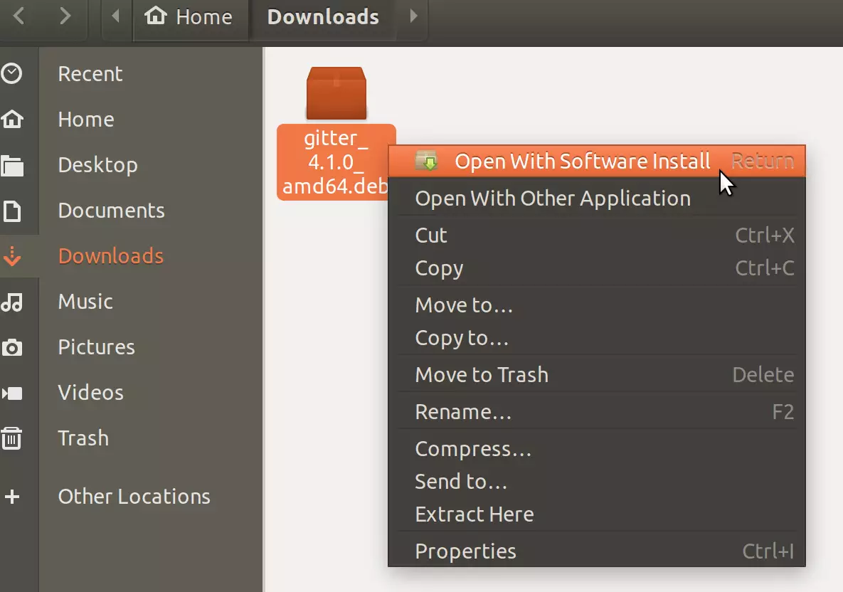 Gitter ubuntu install