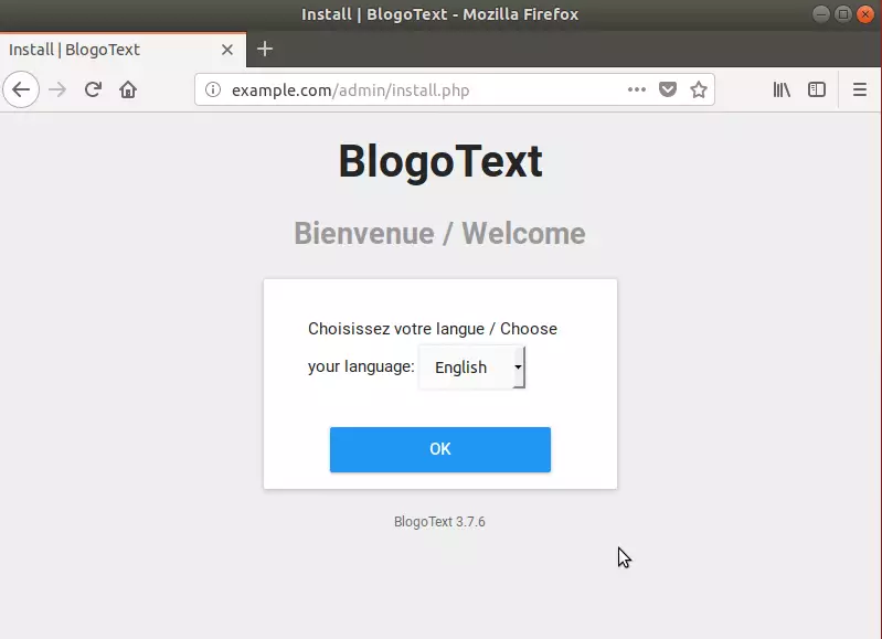 BlogoText Ubuntu install