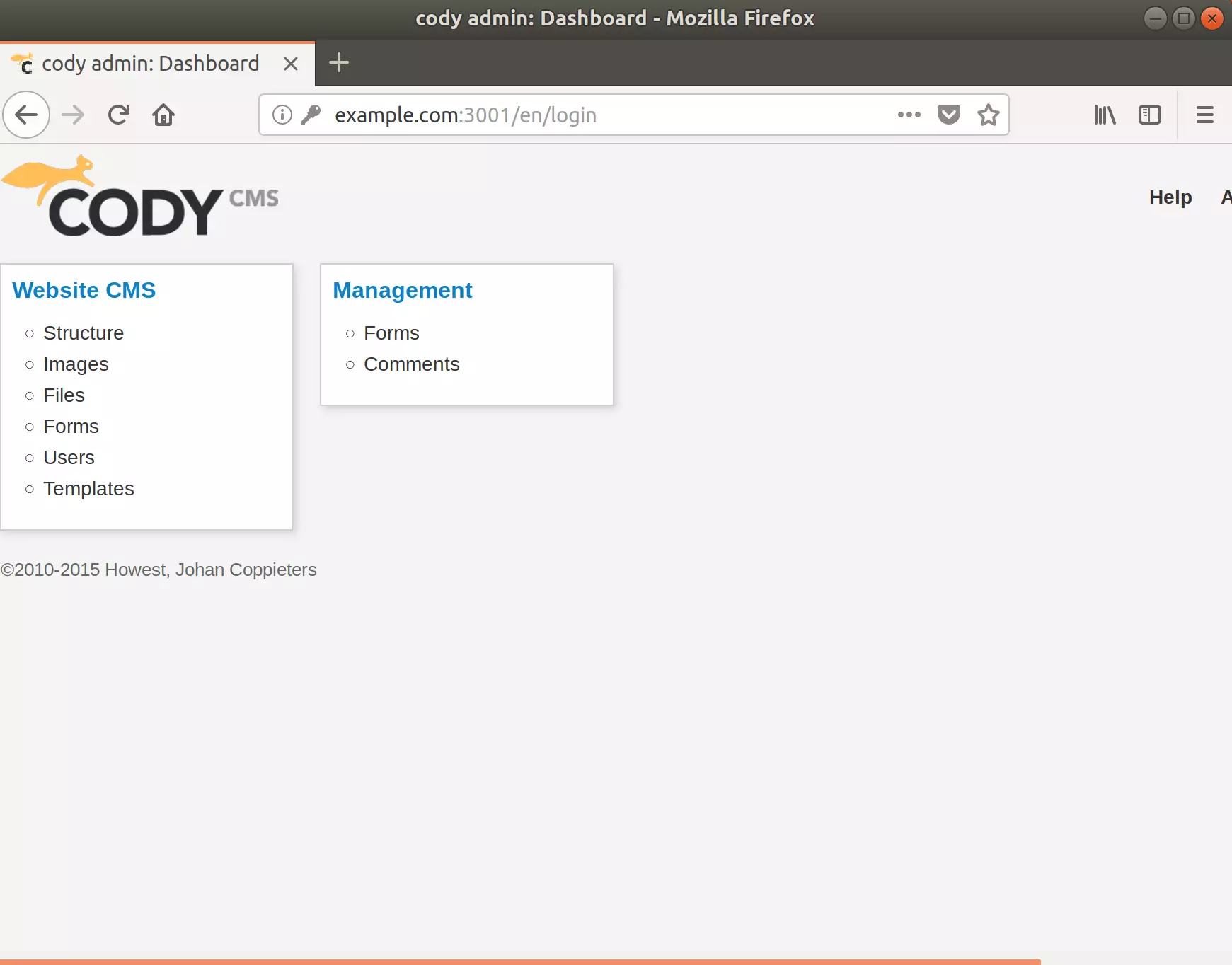 Cody CMS Ubuntu Install