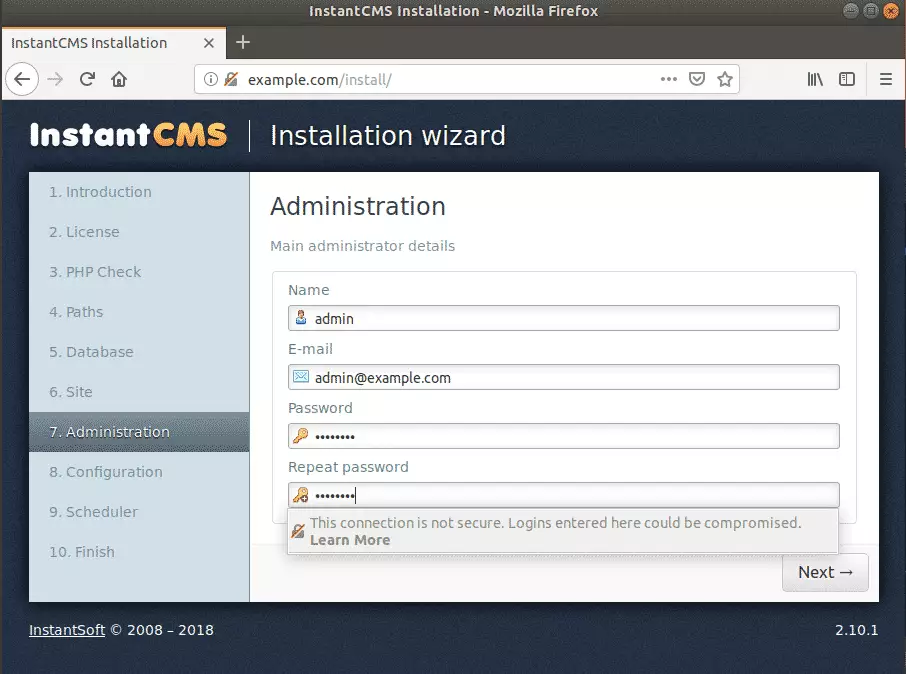 InstantCMS Ubuntu Install