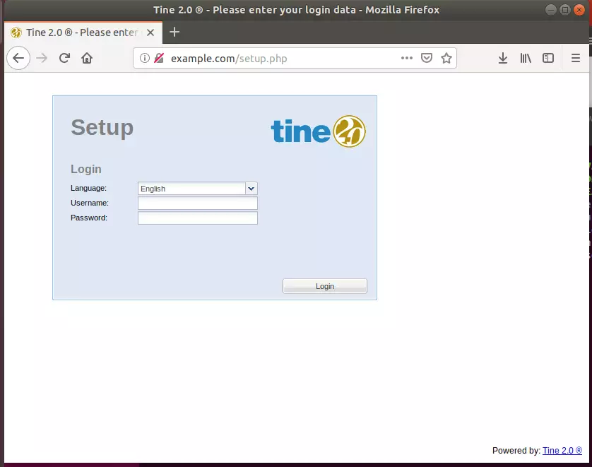 Tine 2.0 Ubuntu setup