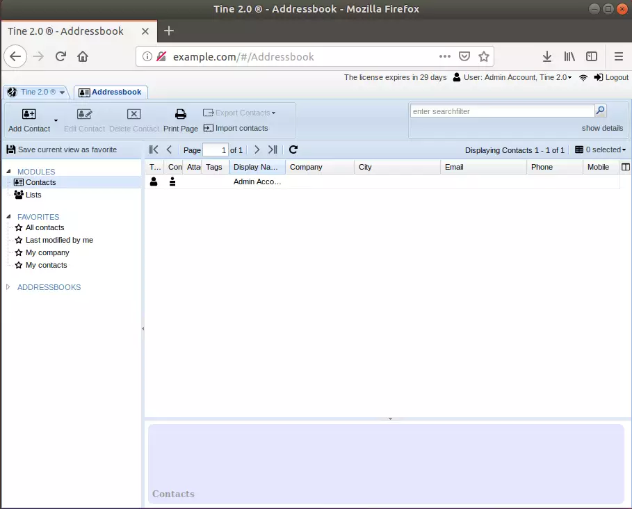 Tine 2.0 ubuntu setup