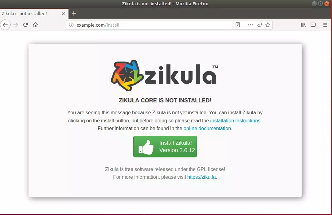 Zikula CMS Ubuntu Install