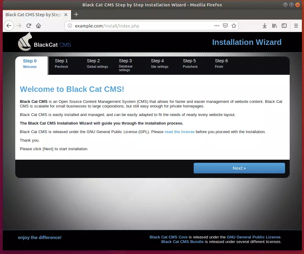 BlackCat CMS Ubuntu Install