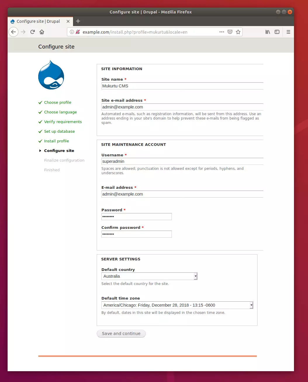Mukurtu CMS Ubuntu Setup