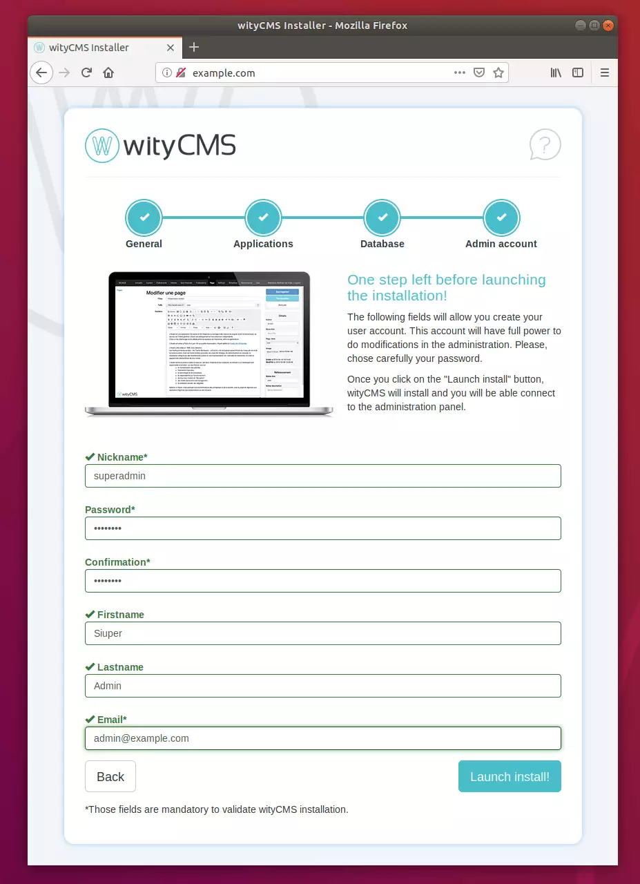 wityCMS Ubuntu Install