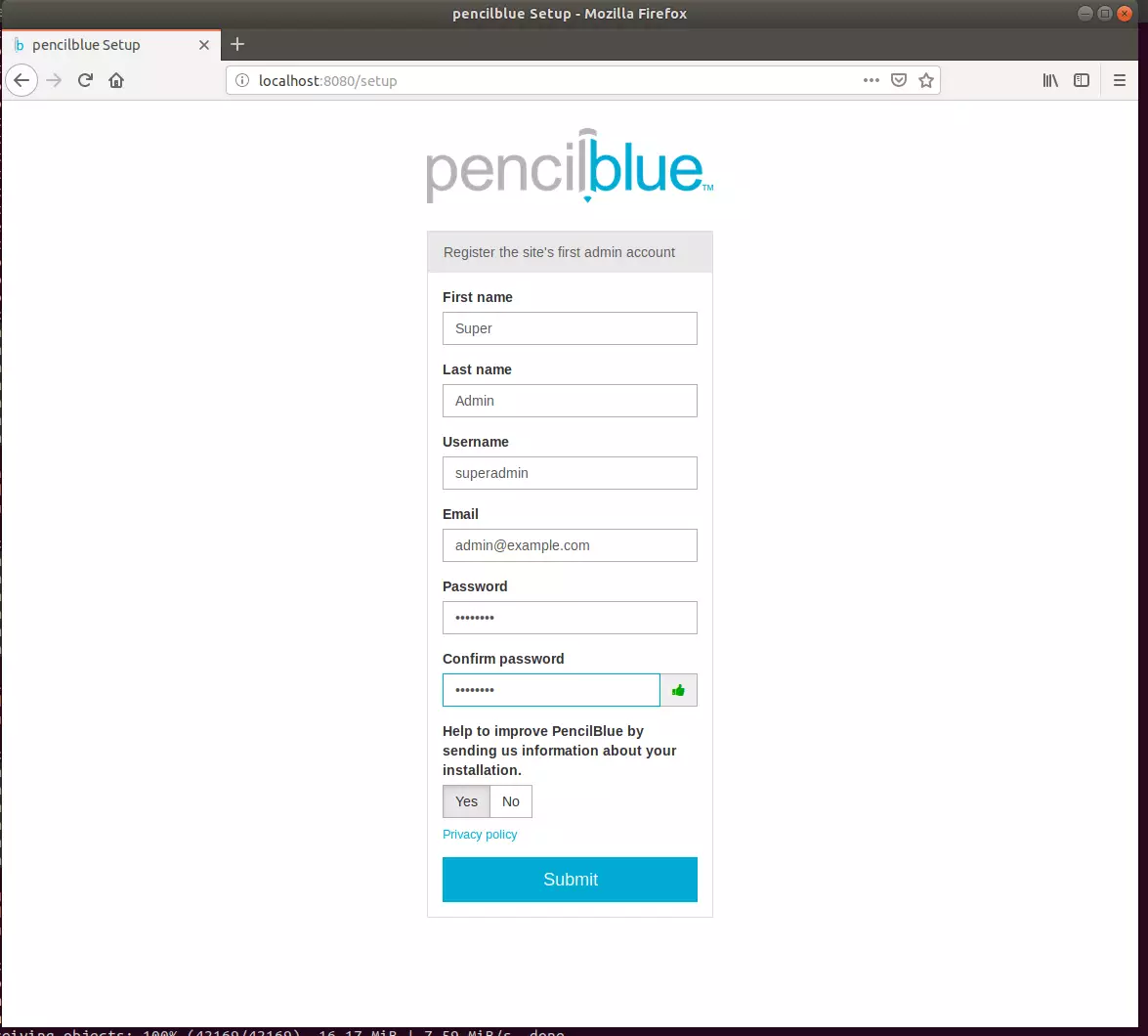 PencilBlue Ubuntu install