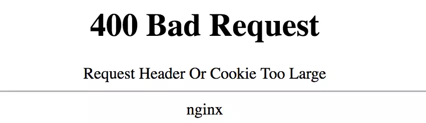 Cookie To Large Nginx