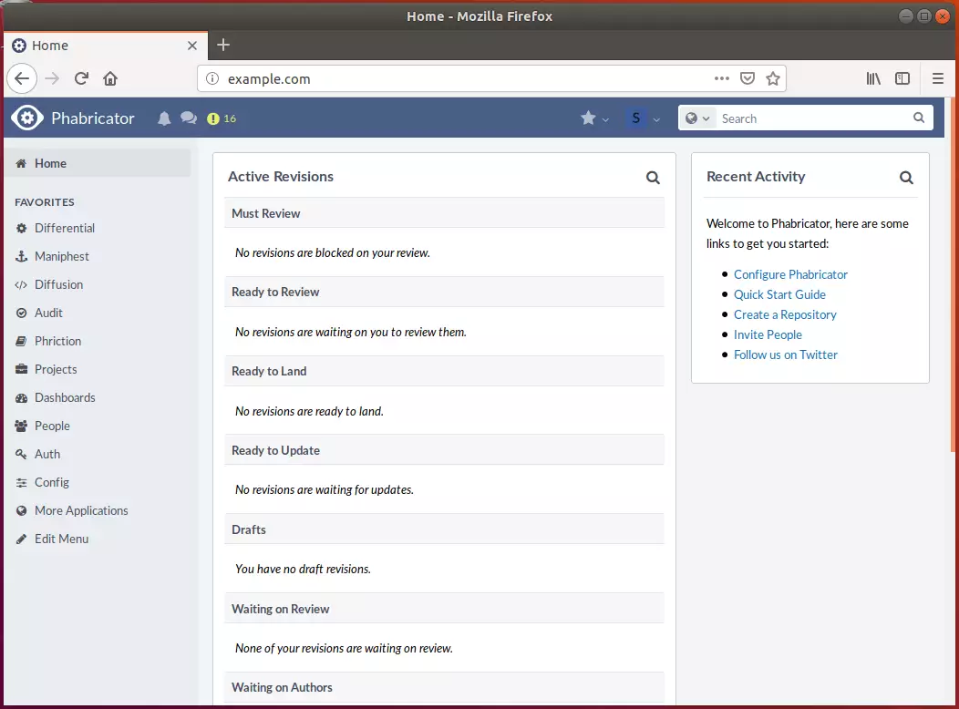 Phabricator ubuntu setup