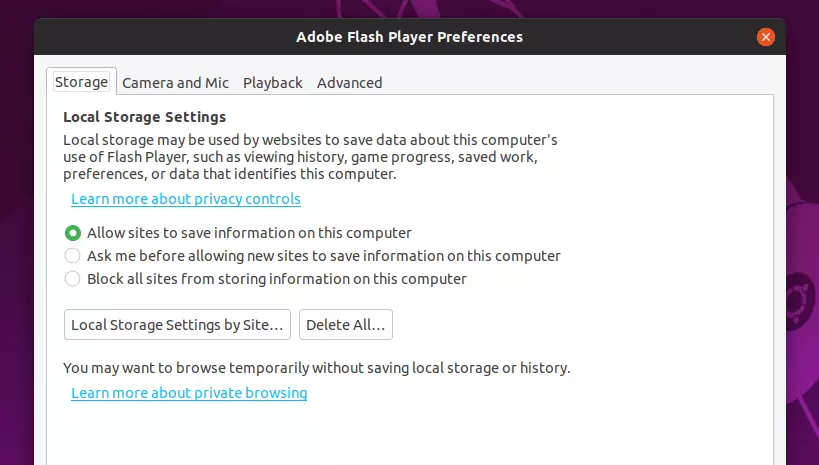 Ubuntu flash player