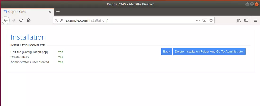 Cuppa CMS Ubuntu Install