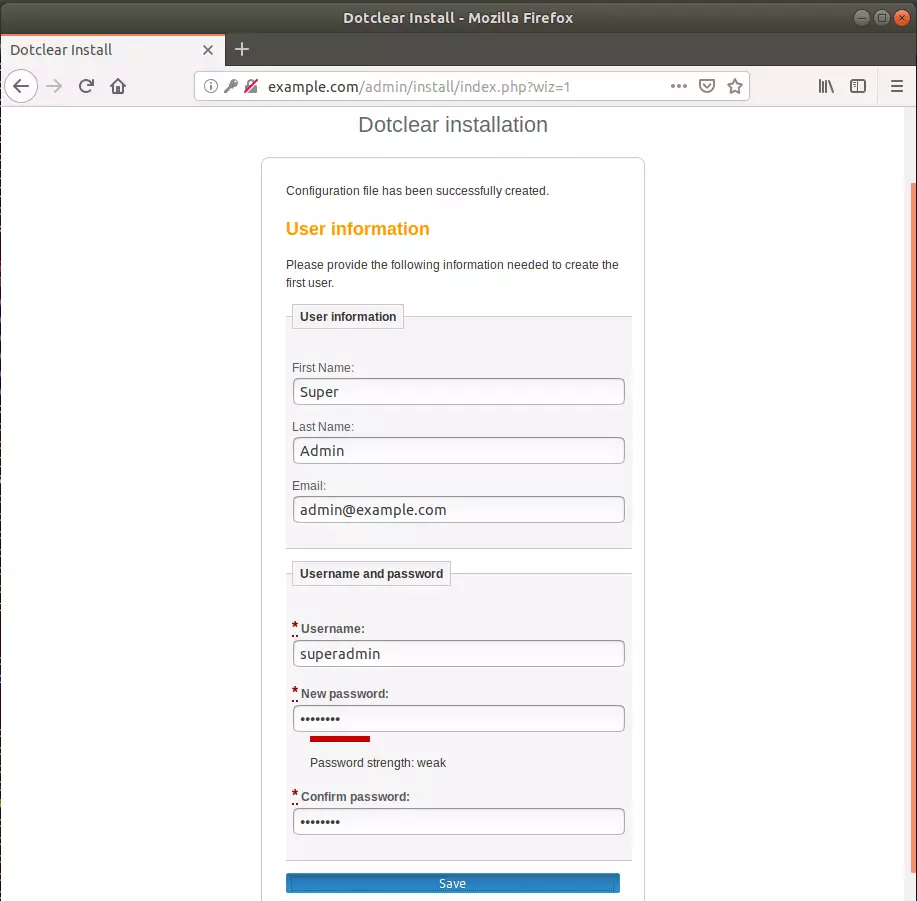 Dotclear ubuntu install