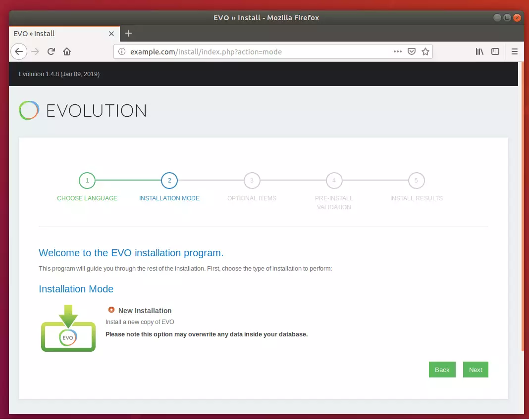 Evolution CMS Install Ubuntu