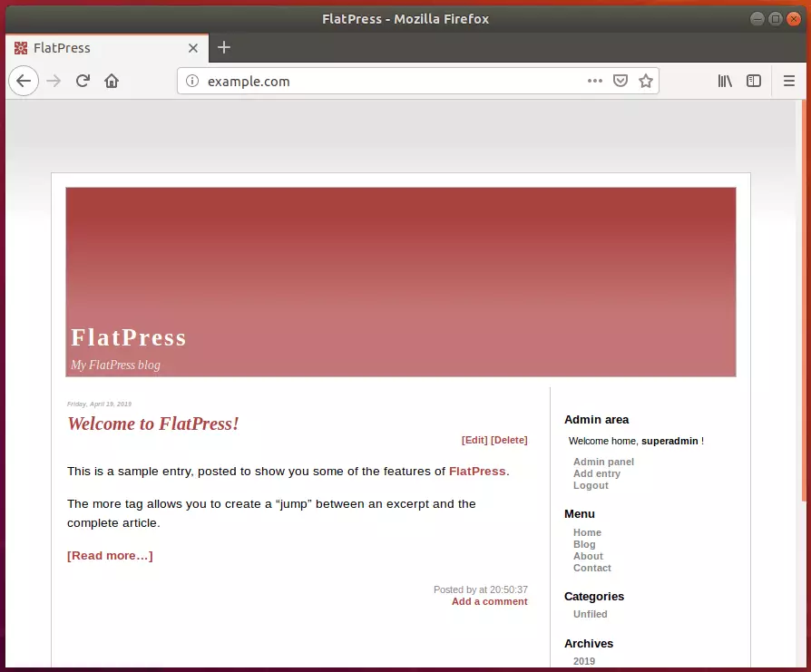 FlatPress Ubuntu install