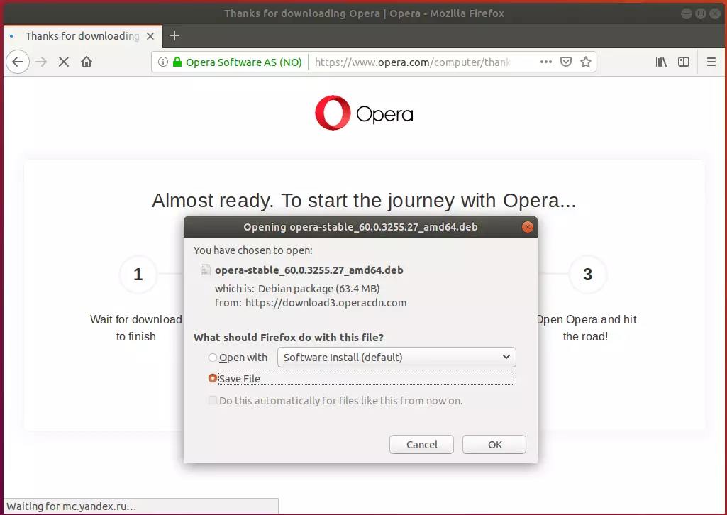 Opera ubuntu install