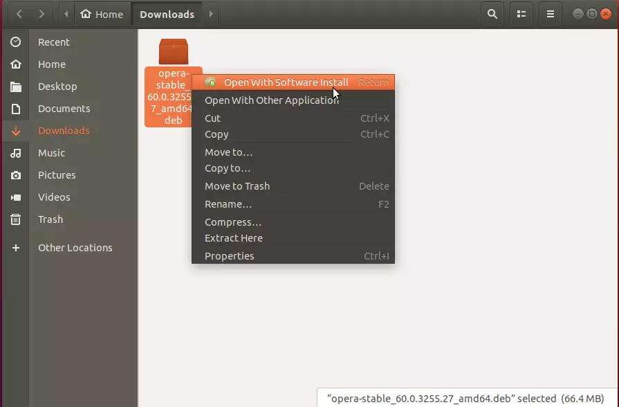Opera Ubuntu Install
