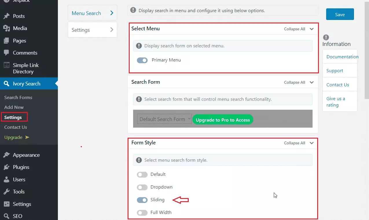 How to Add Search Form to WordPress Main Menu