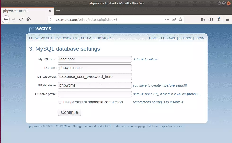 phpwcms Ubuntu Setup