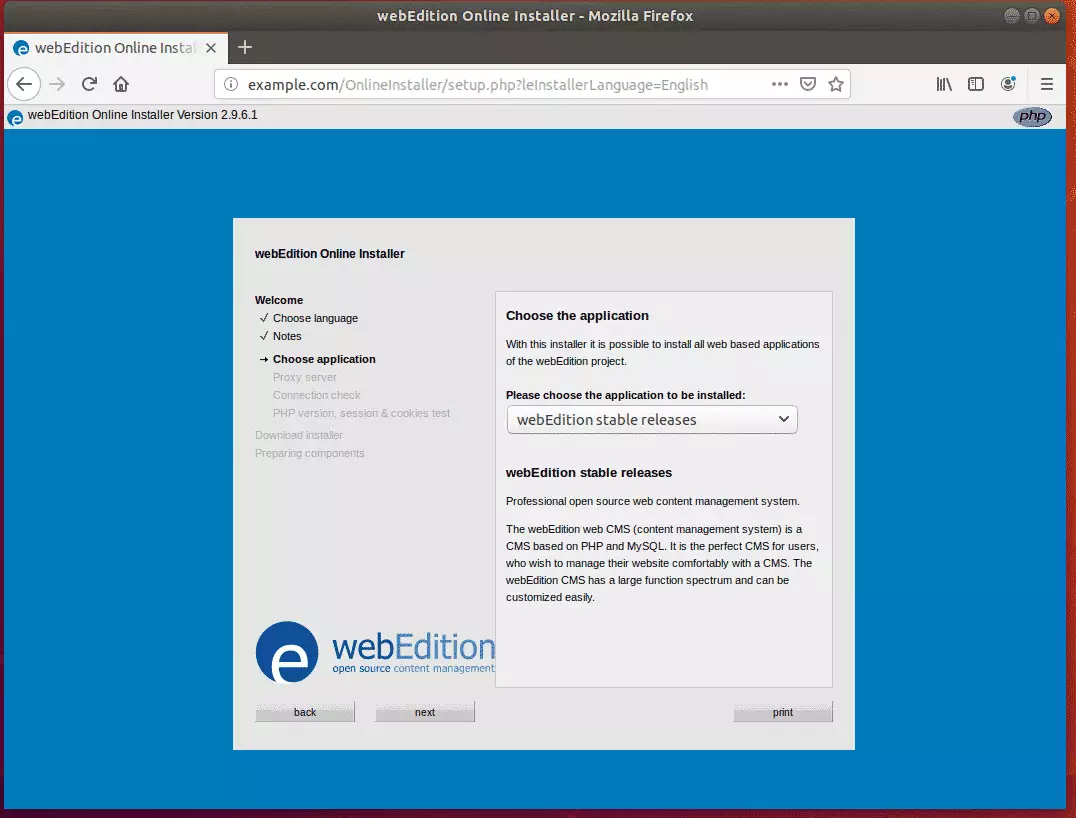 webEdition Ubuntu install