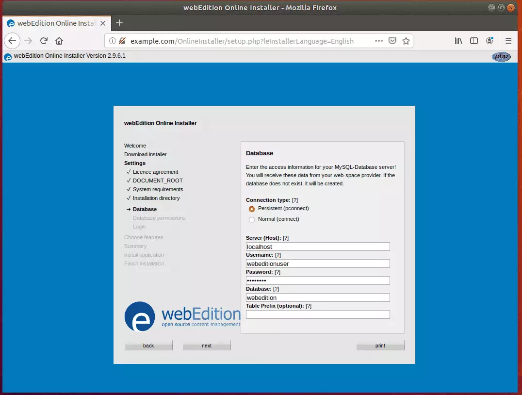 webEdition Ubuntu install