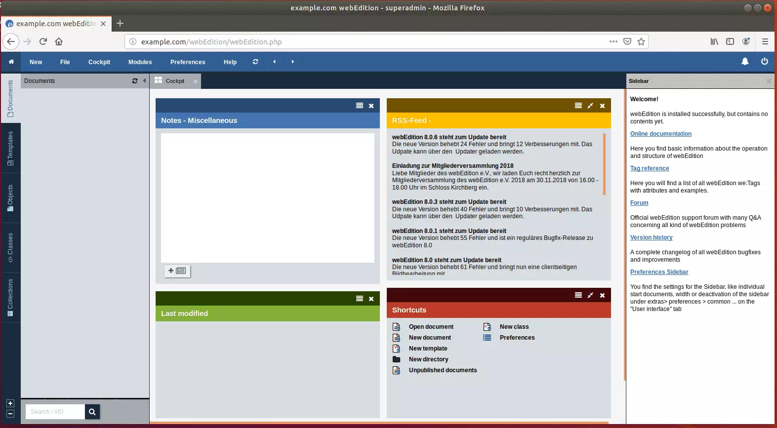 webEdition Ubuntu Setup