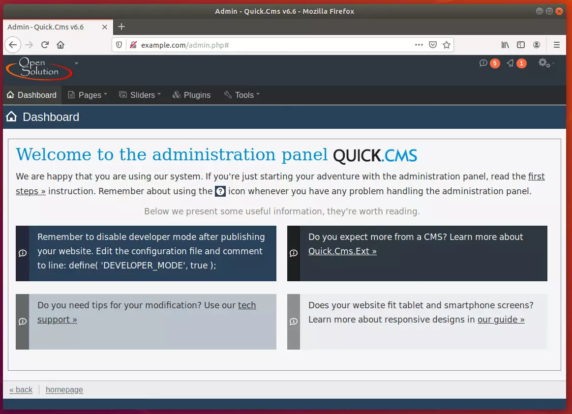 Quick CMS Ubuntu