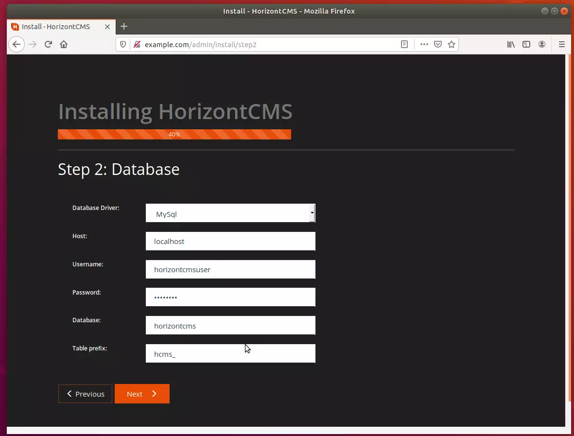 HorizontCMS Ubuntu Install