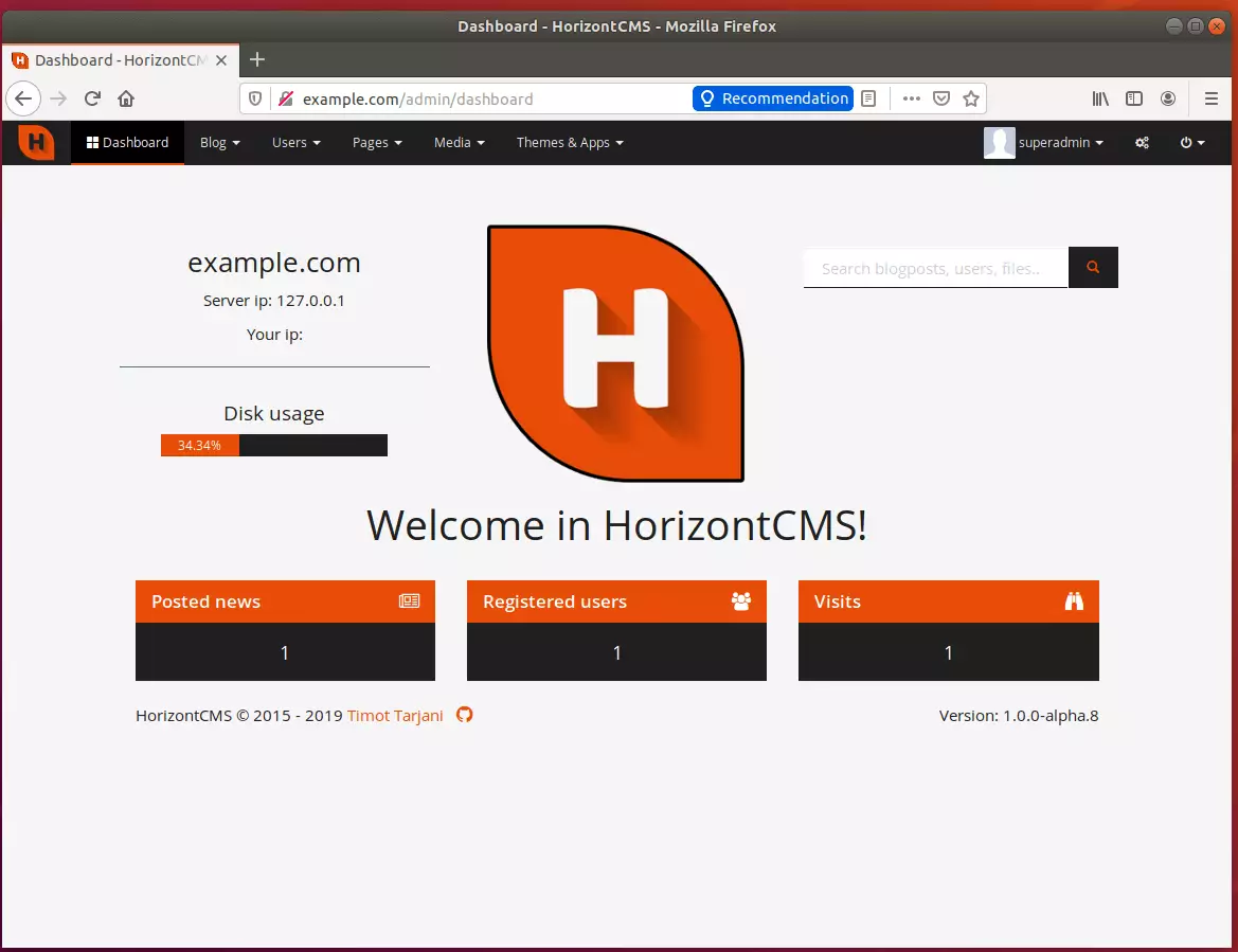 HorizontCMS Ubuntu Install