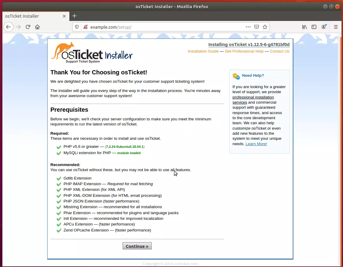 osTicket Ubuntu install