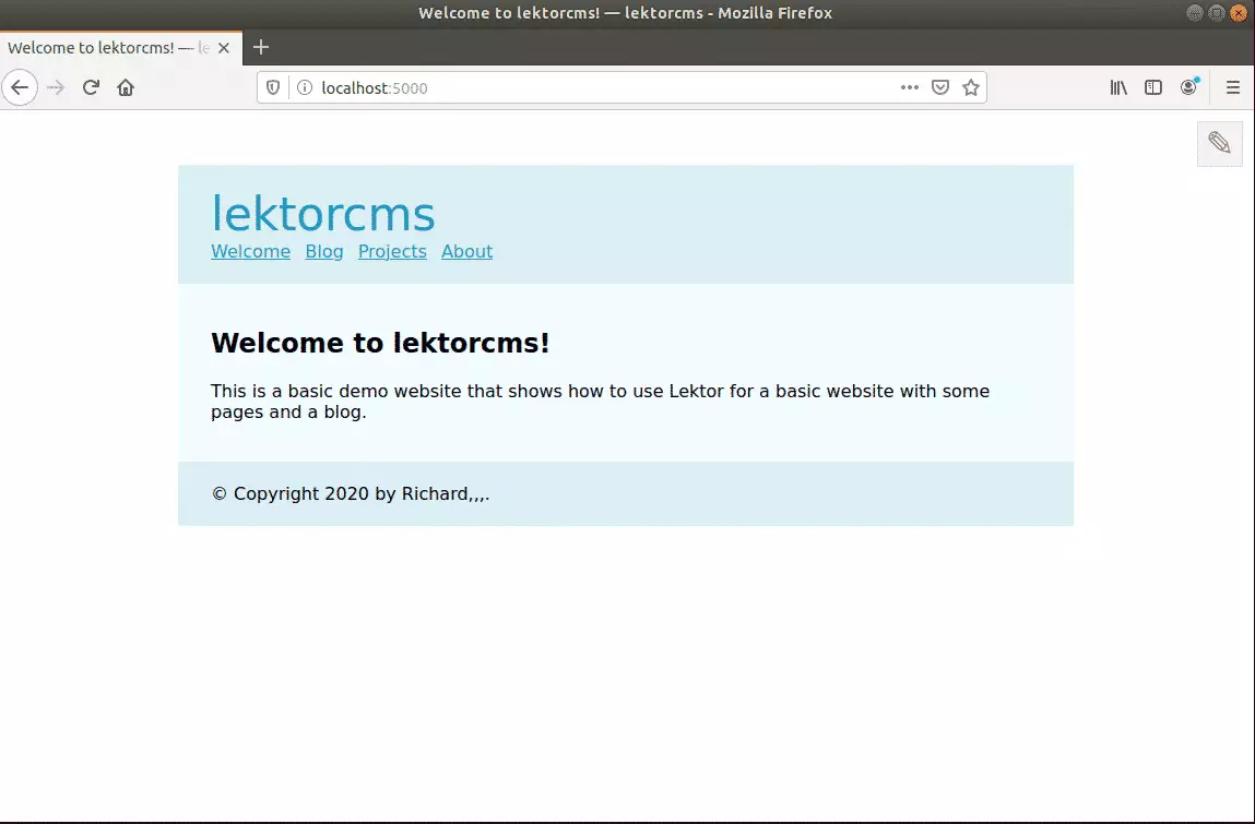 Lektor CMS Ubuntu