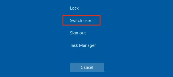 windows 10 switch account