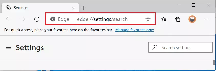 edge default search