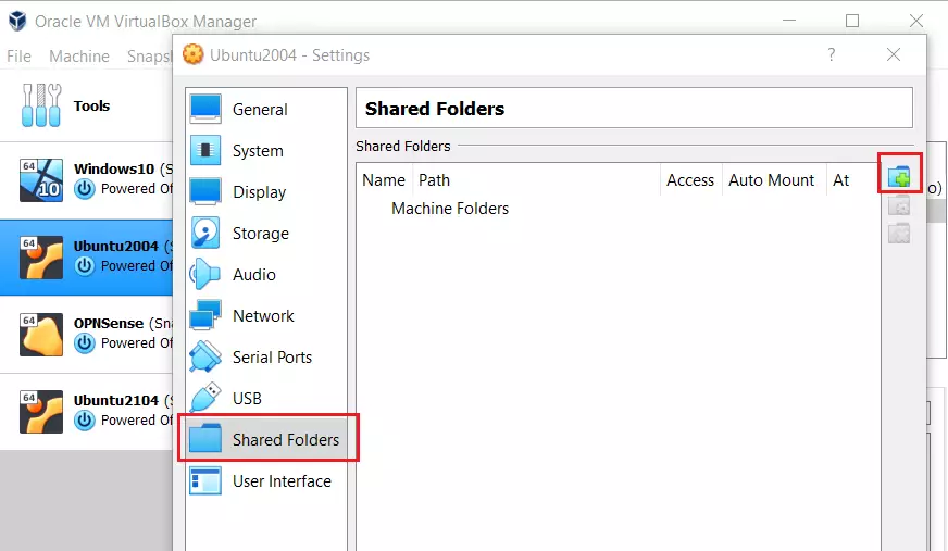 virtualbox ubuntu share host folders