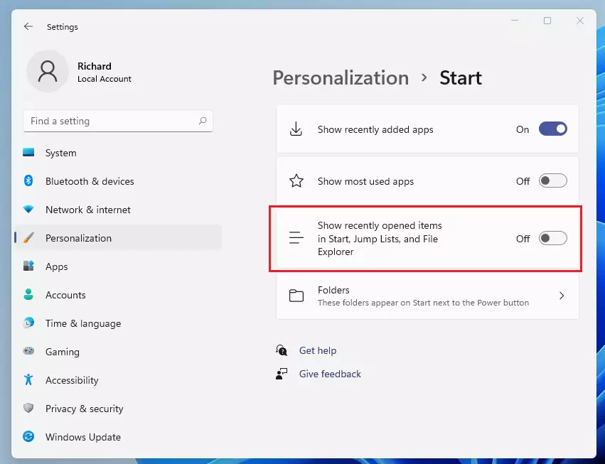 How to Hide Recent Files and Folders in Windows 11 - Geek Rewind