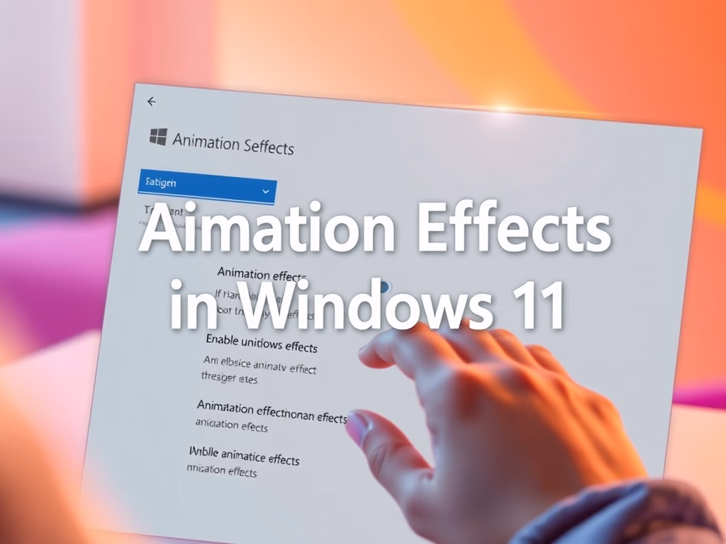How to Enable or Disable Animation Effects in Windows 11