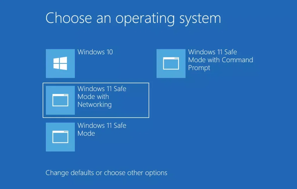 windows 11 boot in safe mode networking