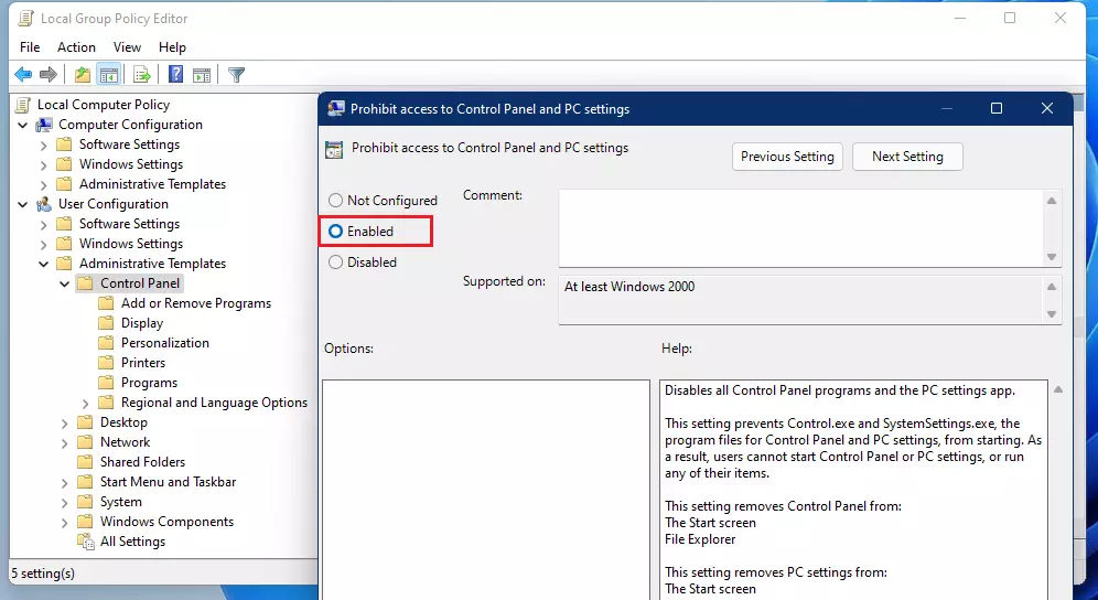 A Guide to Disabling Access to Control Panel and Settings in Windows 11 - Geek Rewind