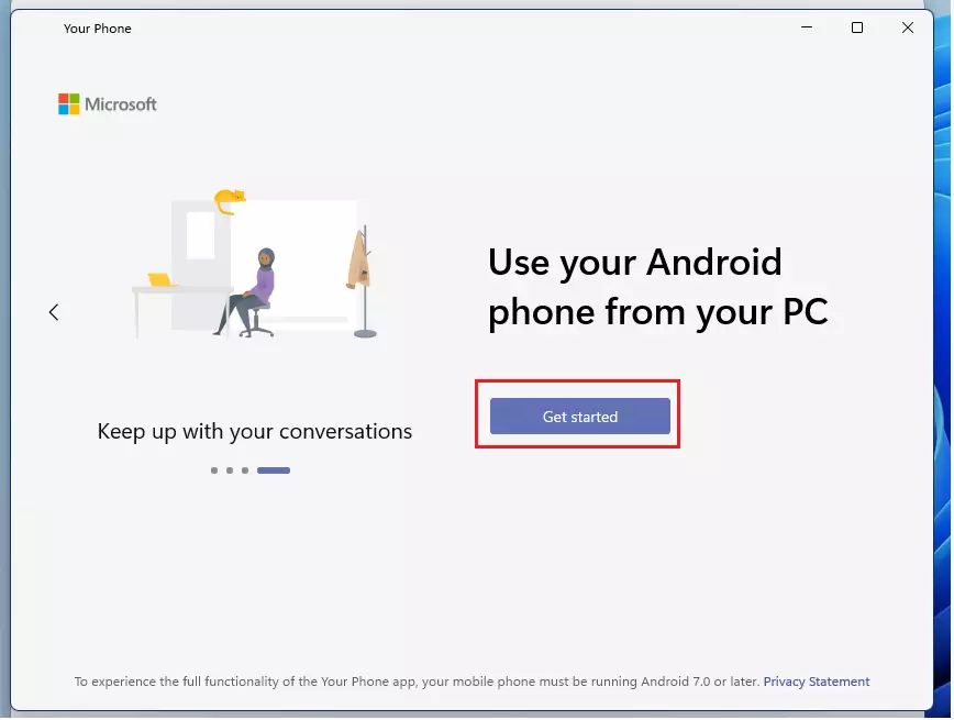 windows 11 connect your phone get started