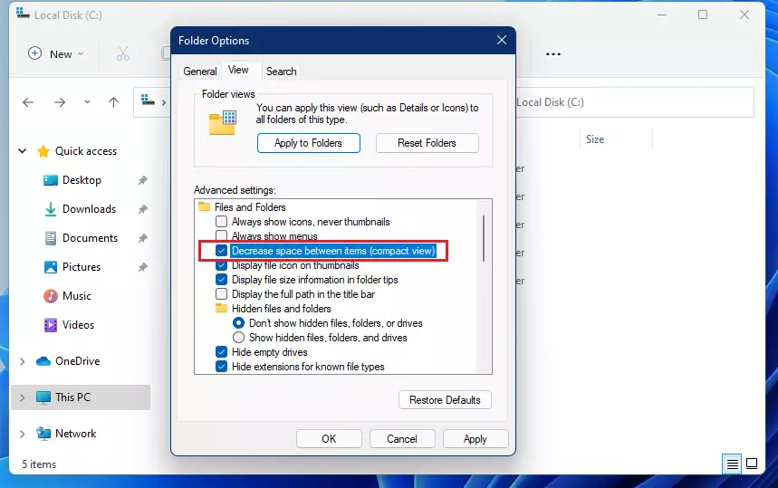 How to Enable File Explorer Compact View in Windows 11 - Geek Rewind