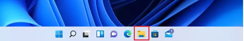windows 11 file explorer icon on taskbar