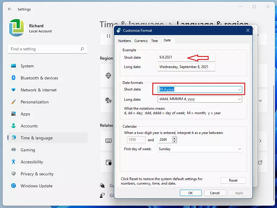 Changing the Format of Date and Time in Windows 11 - Geek Rewind