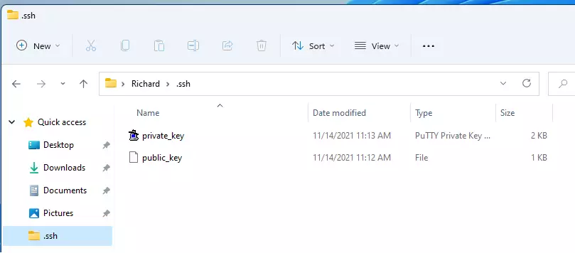 putty key file saved
