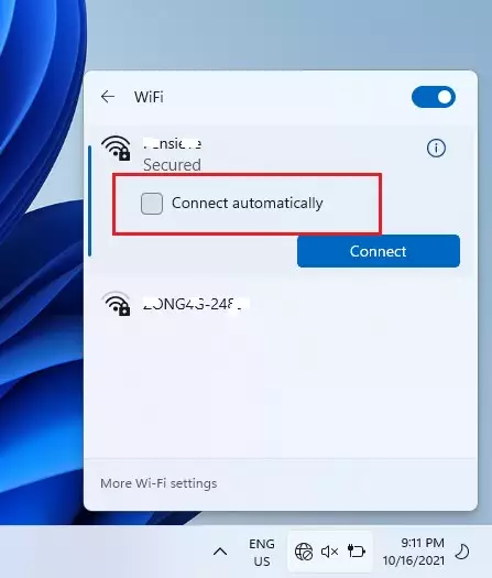 How to Stop Automatic Connection to a WiFi Network in Windows 11 2 uncheck connect automatically windows 11
