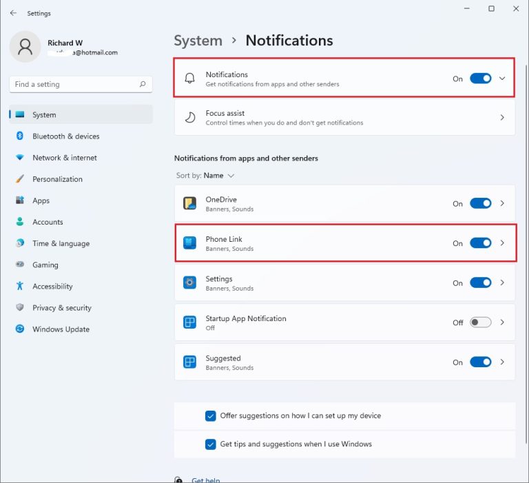 Phonelink Notifications How to Allow Phone Link to Show Notification Banners in Windows 11 ...