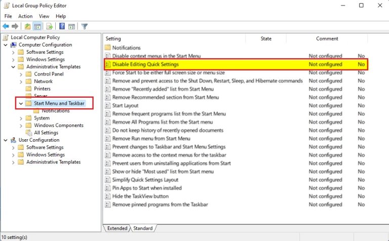 How to Disable Editing Quick Settings in Windows 11 | Geek Rewind