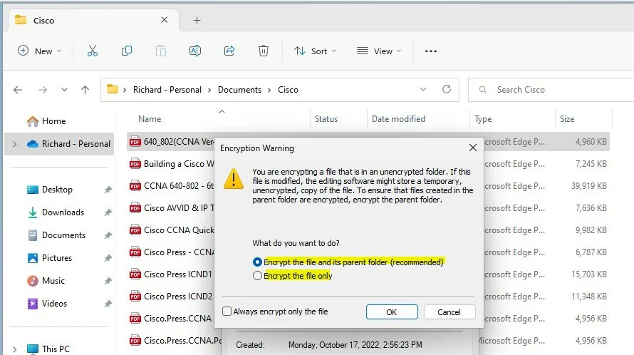 Using EFS to Encrypt or Decrypt Windows 11 Files and Folders - Geek Rewind